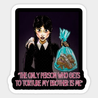 Wednesday Addams Quote Sticker